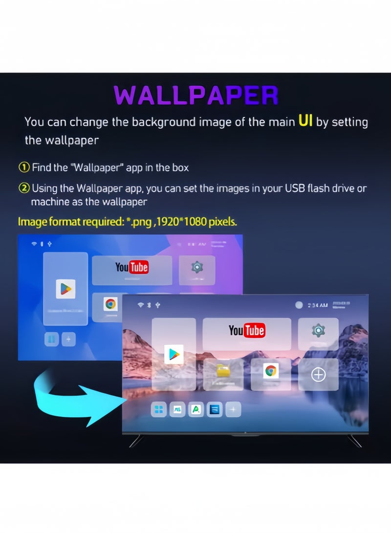 Android12.1 4K UHD TV Box مع تطبيقات جوجل بلاي يوتيوب كروم ووضع الماوس عن بعد استمتع بفيلم تلفزيون راديو ألعاب الموسيقى تصفح أخبار الويب - Image 3